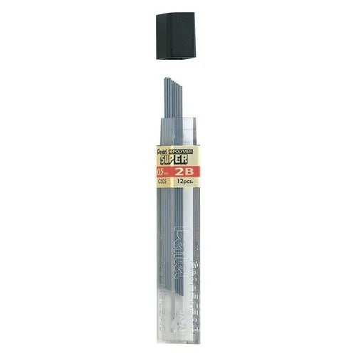 PTL Étui Mines Hi-Polymer Super-Mines-Pentel-HB - 0.5 mm-Papeterie du Dôme