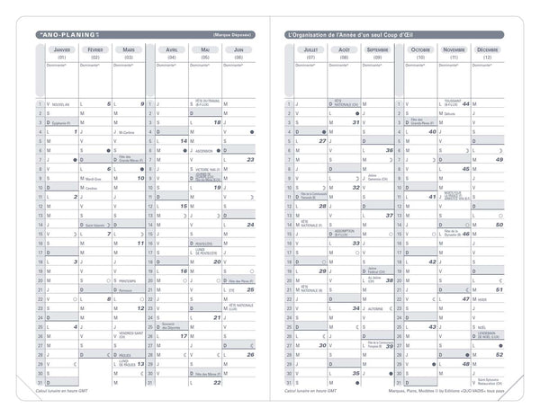 QVD Recharge Agenda Ministre Tranche Dorée-Recharge Agenda-Quo Vadis-Papeterie du Dôme