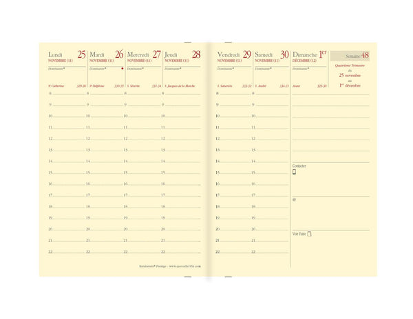 QVD Recharge Agenda Randonnée Prestige-Recharge Agenda-Quo Vadis-Papeterie du Dôme