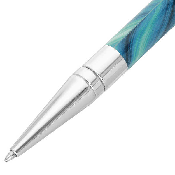 STD Initial Géode Bleu Chrome Stylo Bille-Stylo Bille-S.T. Dupont-Papeterie du Dôme