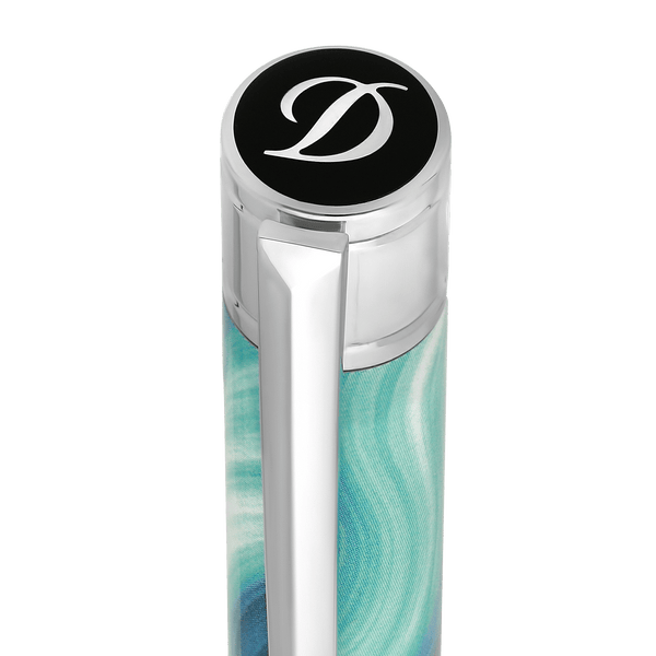 STD Initial Géode Bleu Chrome Stylo Bille-Stylo Bille-S.T. Dupont-Papeterie du Dôme