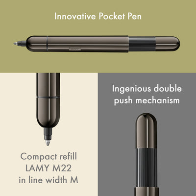 Stylo Bille Lamy Pico Lx Ruthénium Parure-Stylo Bille-Lamy-Papeterie du Dôme
