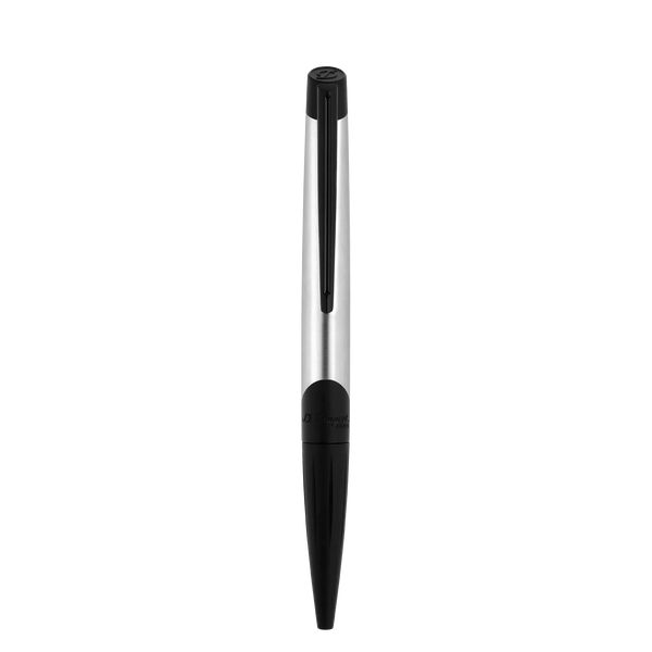 Stylo Bille S.T. Dupont Défi Millenium Chrome/Noir-Stylo Bille-S.T. Dupont-Papeterie du Dôme