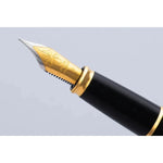 Stylo Plume Diplomat Excellence A2 Laqué Noir Doré-Stylo Plume-Diplomat-Papeterie du Dôme
