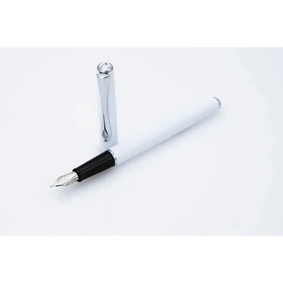 Stylo Plume Diplomat Traveller Snow White - Blanc-Stylo Plume-Diplomat-Papeterie du Dôme