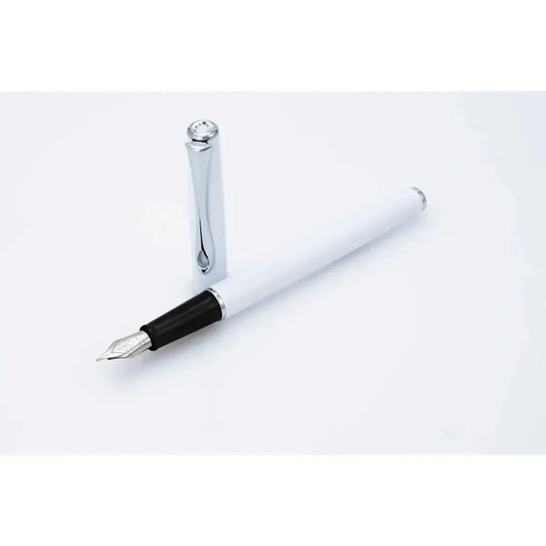 Stylo Plume Diplomat Traveller Snow White - Blanc-Stylo Plume-Diplomat-Papeterie du Dôme