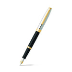 Stylo Plume Sheaffer Sagaris Noir Chrome et Doré-Stylo Plume-Sheaffer-Papeterie du Dôme