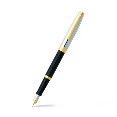 Stylo Plume Sheaffer Sagaris Noir Chrome et Doré-Stylo Plume-Sheaffer-Papeterie du Dôme