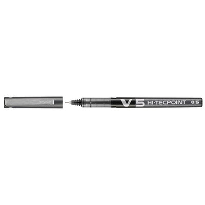 Stylo Roller Pilot Basics Hi-Tecpoint Pointe Aiguille V5 ou V7-Stylo Roller-Pilot Basics-F Fin-Noir-Papeterie du Dôme