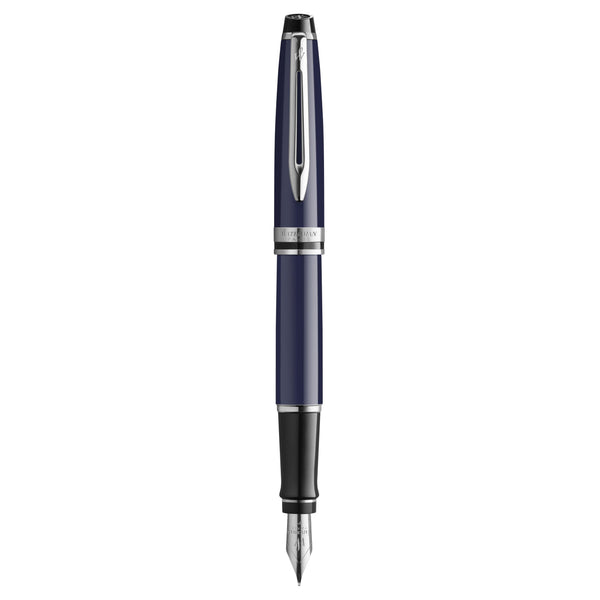 WMN Expert Bleu Chromé Stylo Plume-Stylo Plume-Waterman-Papeterie du Dôme