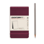 LCHT Bloc-Notes A6 Rigide-Bloc Notes-Leuchtturm 1917-A6-Dots-Port Red-Papeterie du Dôme