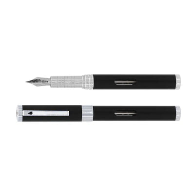 Stylo Plume Diplomat Nexus Noir Chrome-Stylo Plume-Diplomat-F Fin-Papeterie du Dôme